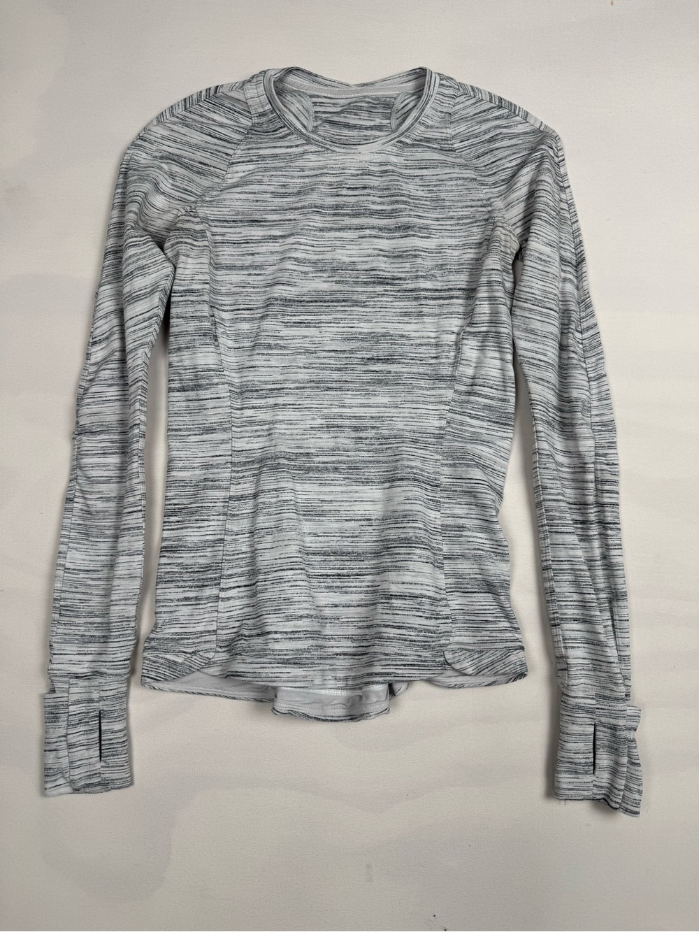 Lululemon Runderful Long Sleeve White Gray Women’s 4